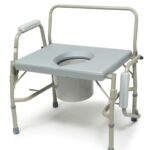 Lumex Imperial Collection bariatric drop arm commode with cushioned armrests
