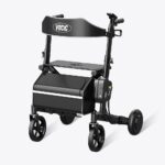 VOCIC Z73 motorized rollator with handle display and padded backrest