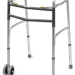 Lumex Imperial Collection extra wide folding walker with 5 inch front wheels
