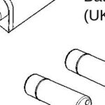 Joerns Hoyer 0Y0462 rechargeable NiMH battery for the 4-point adaptive power cradle, Joerns manual drawing