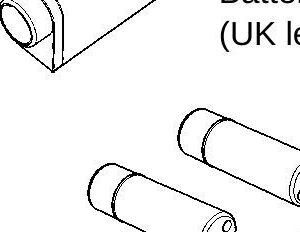 Joerns Hoyer 0Y0462 rechargeable NiMH battery for the 4-point adaptive power cradle, Joerns manual drawing