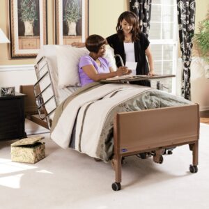 Invacare hospital bed package with full-electric homecare bed, rails and mattress