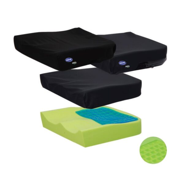 Invacare Matrx PSP cushion layers with polymer insert, foam base and covers