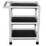 Lumex 8520 PVC Three-Shelf Utility Cart