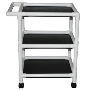 Lumex 8520 PVC Three-Shelf Utility Cart