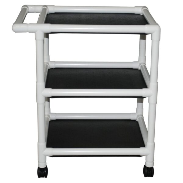Lumex 8520 PVC Three-Shelf Utility Cart