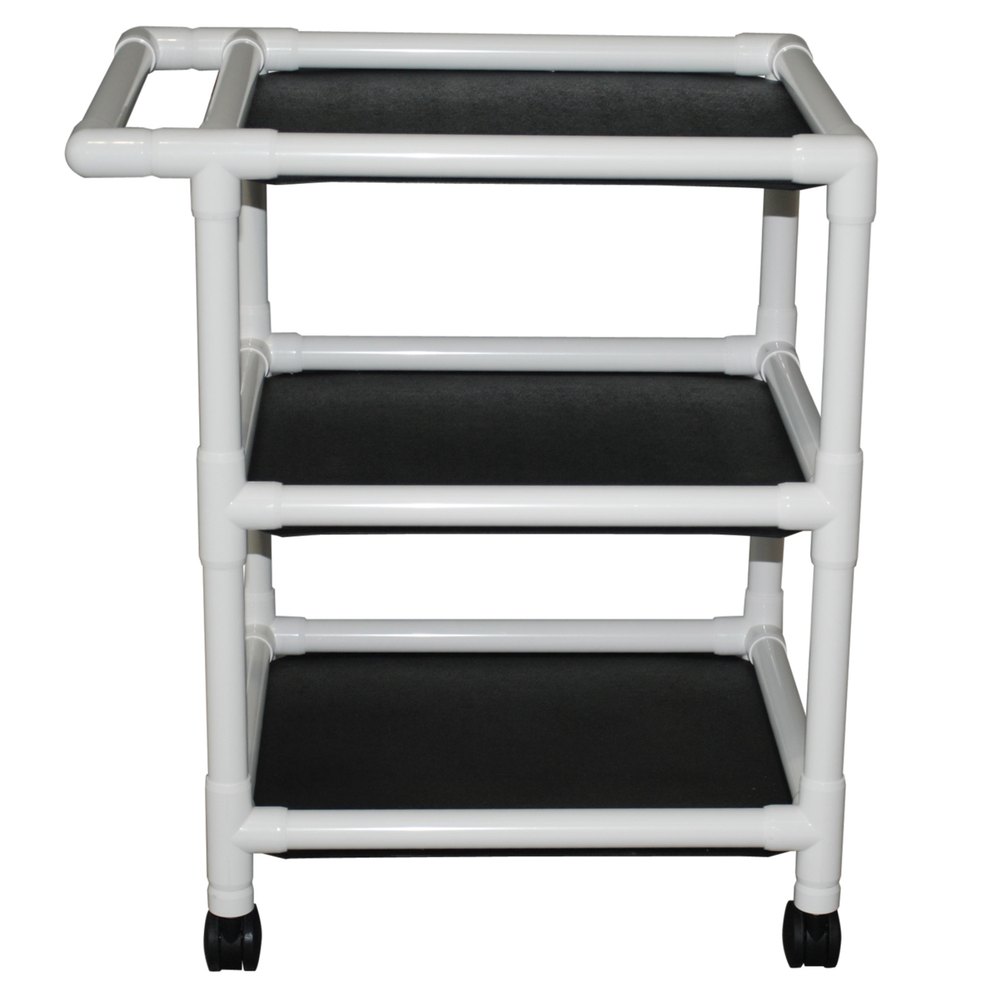 Lumex 8520 PVC Three-Shelf Utility Cart