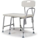 Lumex bariatric transfer bench with backrest and wide molded seat