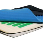 Lumex Lightest foam gel mattress overlay cutaway showing the gel-infused foam base and convoluted top