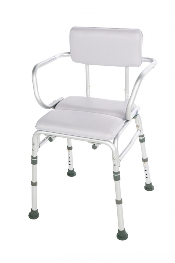 Lumex Padded Bath Seat padded shower chair with arms and cushioned backrest