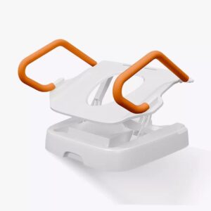 VOCIC AX12 PRO motorized toilet seat lift with seat raised and tilted