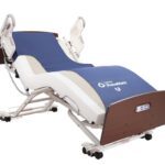 48 inch bariatric mattress: Joerns PrevaMatt Console foam mattress shown on a hospital bed frame