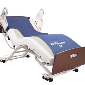48 inch bariatric mattress: Joerns PrevaMatt Console foam mattress shown on a hospital bed frame