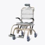 VOCIC XZY08 Reclining Shower Chair – Shower Commode Chair with Wheels, 30° Tilt, 300 lb Capacity