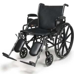 Everest & Jennings Traveler L3 Plus wheelchair with flip-back desk arms and swing-away footrests