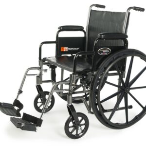 Everest & Jennings Traveler SE Plus wheelchair with detachable desk arms and swing-away footrests