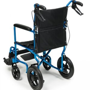 E&J deluxe aluminum transport chair, side view