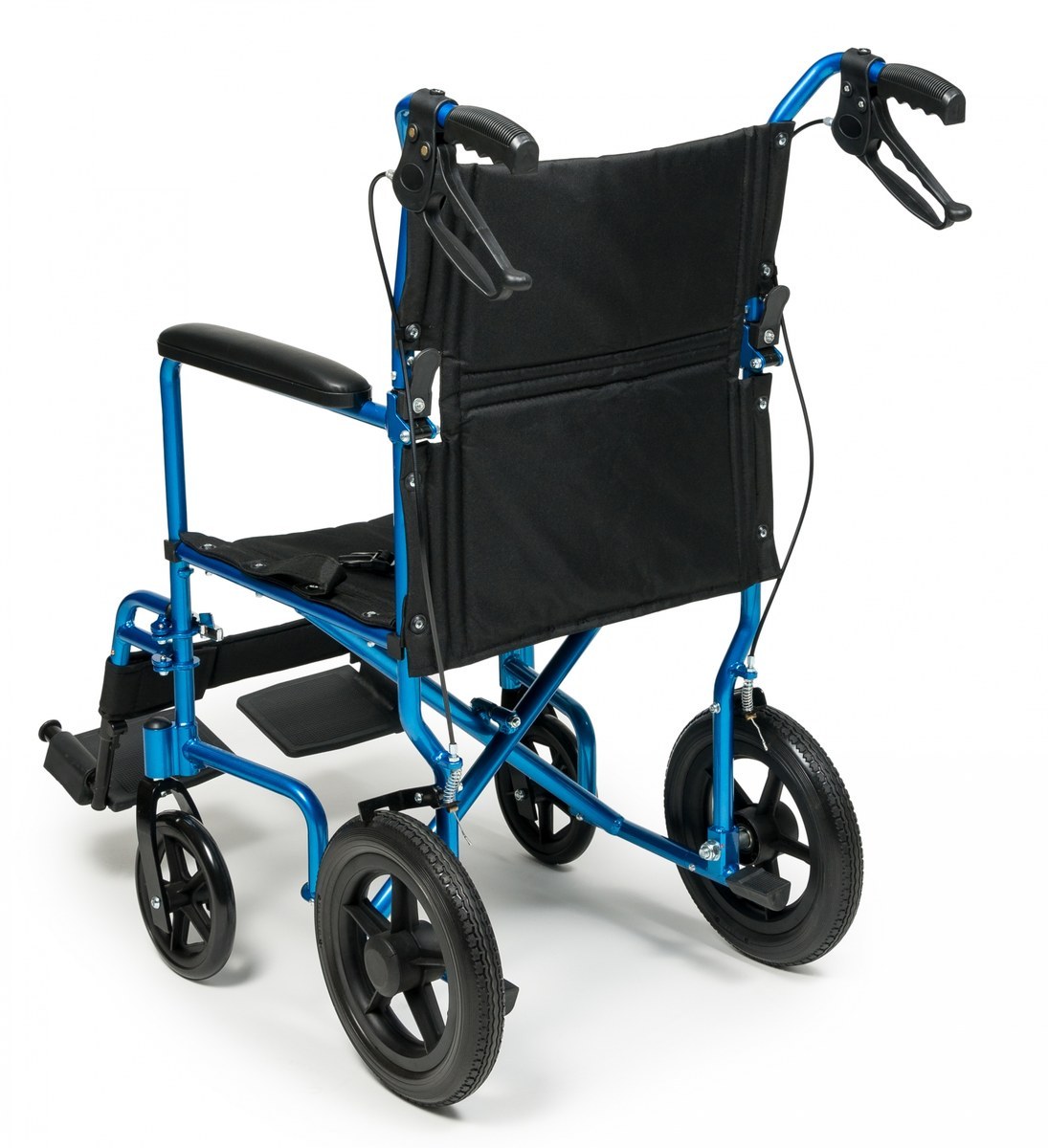E&J deluxe aluminum transport chair, side view