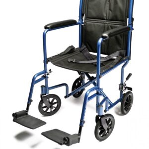 E&J lightweight transport chair with fold-down back