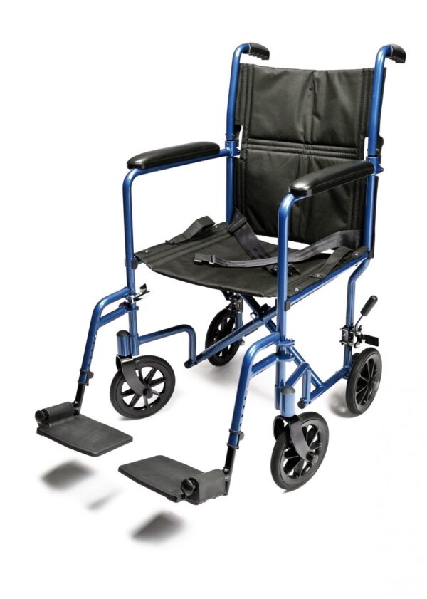 E&J lightweight transport chair with fold-down back