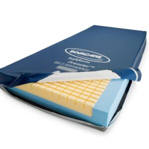 Invacare Softform Premier mattress with cover unzipped