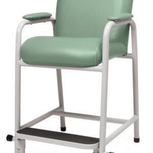 Hip surgery chair in Jade with padded full-length arms