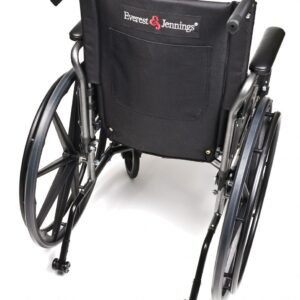 Traveler L4 lightweight wheelchair with flip-back arms, side view