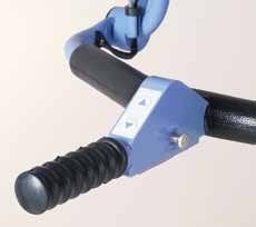 Hand pendant built into the handle of the Hoyer adaptive positioning powered cradle