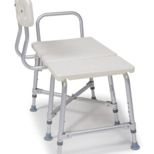 Lumex wide transfer bench for bathtub with reversible backrest and aluminum legs