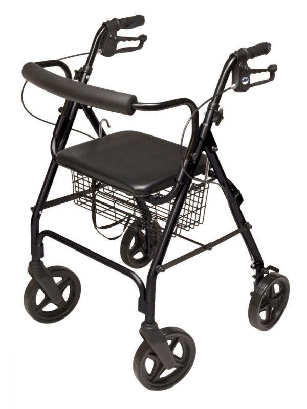 Lumex Walkabout Contour Deluxe Rollator, Black RJ4805K