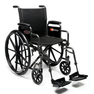 Everest Jennings Advantage LX wheelchair front view with full length padded arms