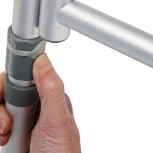 Lumex Padded Knock-Down Transfer Bench, Leg closeup