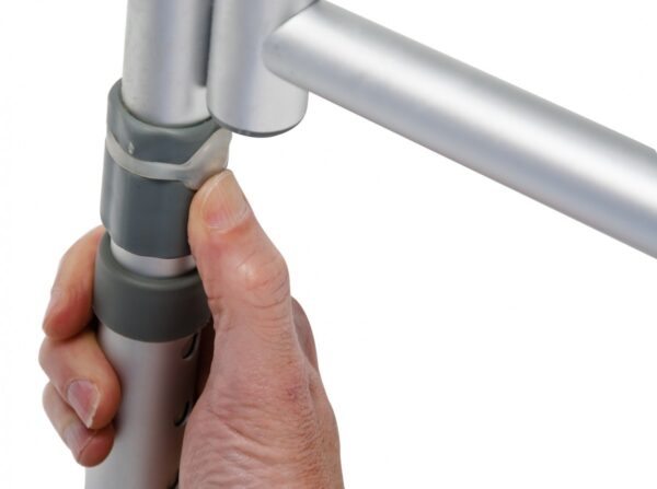 Lumex Padded Knock-Down Transfer Bench, Leg closeup