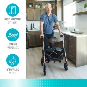 Stander Elite Travel Rollator HD bariatric travel rollator