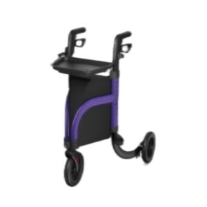 VOCIC Z25 PRO 3 wheel walker with tray and storage bag in Purple