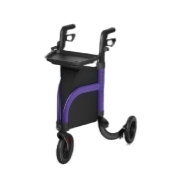 VOCIC Z25 PRO 3 wheel walker with tray and storage bag in Purple