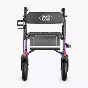 VOCIC Z57 all-terrain rollator in Purple, front view
