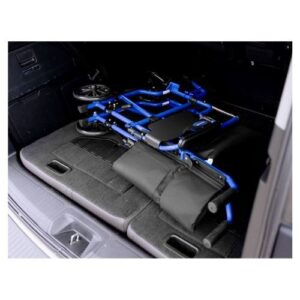 Invacare EasyGlide Transport Flex transport chair folded in a car trunk