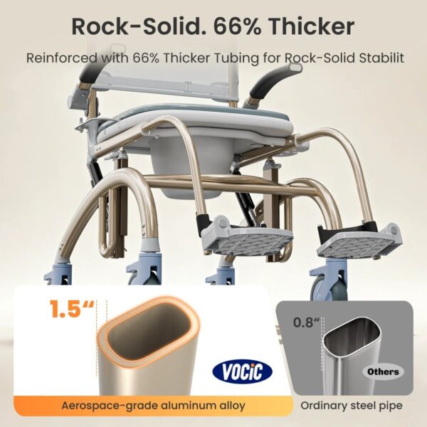 VOCIC XZY08 shower chair 1.5 inch aluminum frame tubing