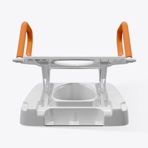 VOCIC AX12 lift seat tilted forward, rear view of the lift mechanism
