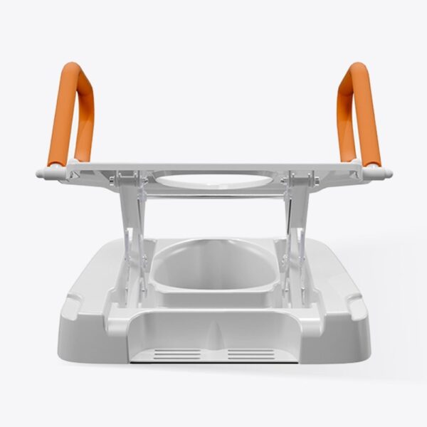 VOCIC AX12 lift seat tilted forward, rear view of the lift mechanism
