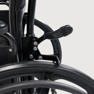 Rear-mounted attendant wheel lock on the Everest Jennings Traveler HTC