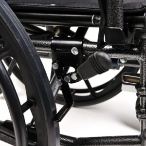 Close-up of the flip-back arm and adjustable back on the Traveler L4