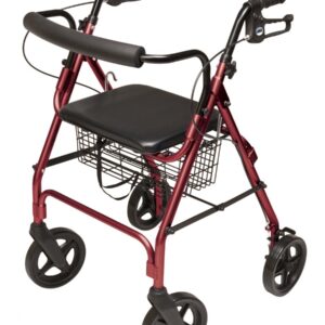 Lumex Walkabout Contour Deluxe Rollator, Burgundy RJ4805R