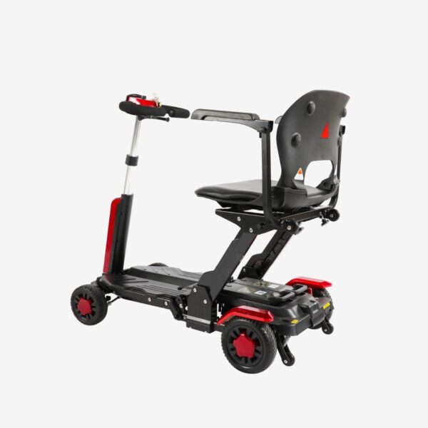 VOCIC D91 remote folding mobility scooter with armrests raised