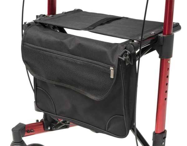 Lumex Walkabout Allura Rollator, Seat and pouch closeup