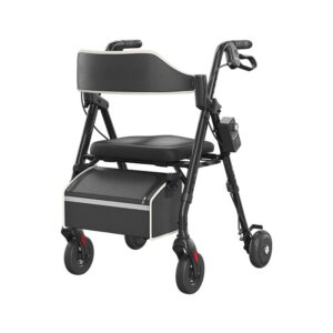 VOCIC Z63 adjustable resistance rollator in Black