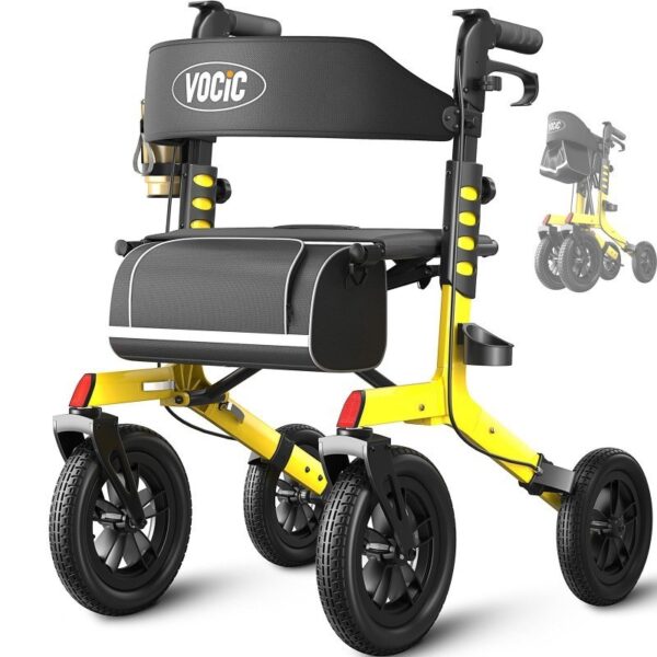VOCIC Z57 all-terrain rollator in Yellow