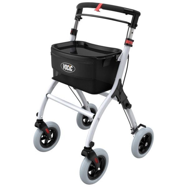 VOCIC Z32 slim walker in White with basket and tray