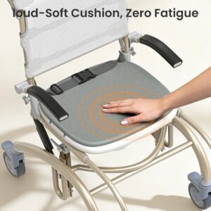 VOCIC XZY08 shower chair padded seat cushion with seat belt
